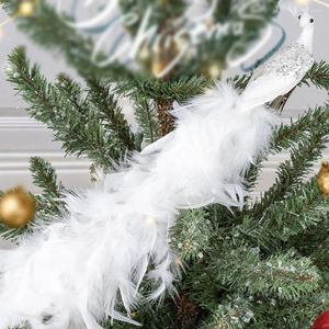 Kerstversiering Pauw Gesimuleerde Witte Decoratie Natuurlijke Veer 33g En Andere Decoratieve Scènes