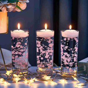 Decoraciones navideñas de perlas para velas flotantes, centro de mesa de boda para mesas, guirnalda de fiesta, decoración para jarrones, 24 Uds.