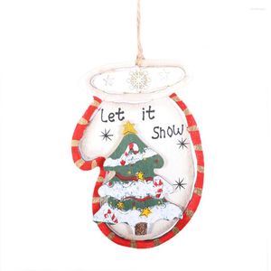 Kerstdecoraties hanger Dagelijks benodigdheden feesten cadeau -tags hangende houten elanden Santa Claus Star voor thuis Kerst Xmas