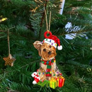 Kerstdecoraties hanger houten hond drop decoratie boom puppy hangers jaar feestje feestartikelen kamer huis ornament