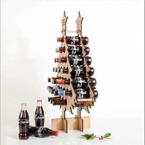 Décorations de Noël Support de calendrier de l'Avent personnalisé pour mini boissons en chêne pour boissons vin bière bouteilles de champagne Prosecco Calendrier de l'Avent 231113