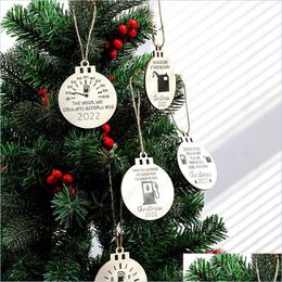 Décorations De Noël Personnalité Baril D'essence En Bois Décorations De Noël Arbre Chambre Artisanat Pendentifs Décor À La Maison Cadeaux 2032 E3 Dr Dhdyx