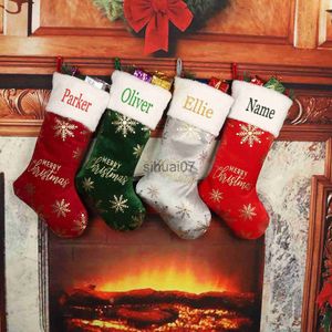 Décorations de Noël Chaussette de Noël personnalisée Décoration d'arbre de Noël familial Chaussette de Noël Joyeux bottes ou sacs cadeaux personnalisés idée cadeau unique x1019