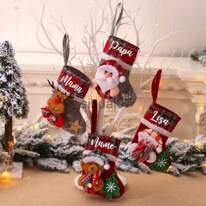 Kerstversiering Gepersonaliseerde Mini Kerstsokken - Tafelset - Kerstcadeau XMAS Vakantie Decoratie Kerstsokken x1019