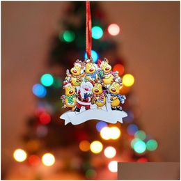 Décorations de Noël Rendeer personnalisé 2022 Ornement d'arbre mignon Santa Decoration Family Noël décoration Creative Gift Z11 Drop Dh9ra