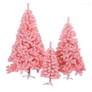 Kerstdecoraties Roze kunstmatige boomdecoratie voor home ornamenten jaar cadeauaccessoires
