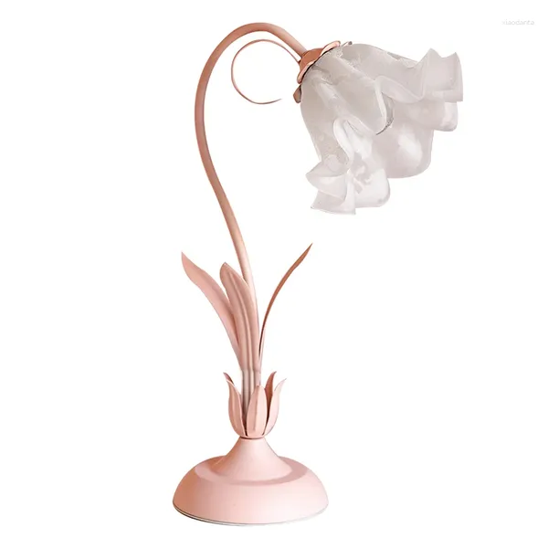 Décorations de Noël rose Style européen lampe de Table chambre Ins fille coeur créatif fleur princesse chambre bureau décoratif