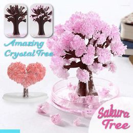 Décorations de Noël en papier magique rose, arbre Sakura, arbres magiques de bureau, fleurs de cerisier, jouets amusants pour enfants