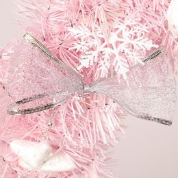Decoraciones navideñas Collar de cuentas de PVC rosa Guirnalda Guirnalda decorativa Puerta Colgante Pared Escaparate del hogar Decoración del restaurante1