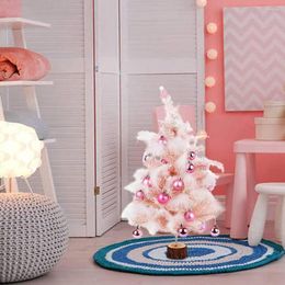Décorations de Noël arbre rose artificiel Mini décor de table décoration de vacances en famille cadeaux d'ornement