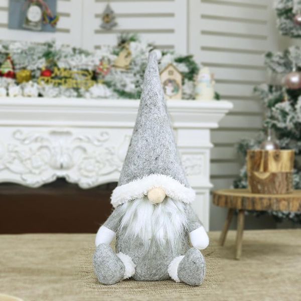 Decoraciones navideñas de peluche, muñeco sin rostro, Papá Noel, Gnomo, adornos para hombre mayor para el hogar, suministros de fiesta, decoración navideña, año 2023