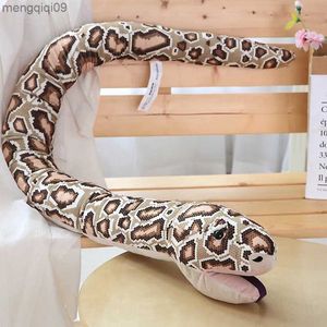 Decoraciones navideñas Juguetes de peluche Relleno Serpiente gigante Animal Juguete Muñecas suaves Regalos de fiesta de Navidad Bebé Mano divertida R231004