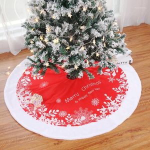 Décorations de Noël Jupe d'arbre en peluche Tabliers Tapis Accueil Année Décoration de Noël Fournitures Gadgets Ornement1