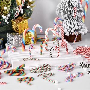 Décorations de Noël Polymère Clay Candy Stick Twisted Biscuit Arbre Suspendu Décoration Année Fête Maison Cadeau Pour Enfants Jouets 231121