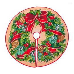 Kerstdecoraties Promotie! 100 cm boom rok jaar decoratie dennen kegel krans voetkap tapijt vrolijke benodigdheden