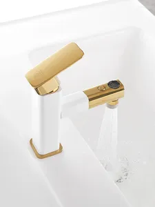 Décorations de Noël Robinet de traction et de salle de bain froide bassin bassin lavabo à lavabo blanc couleur luxe clair lavage