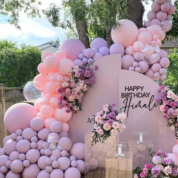 Decoraciones navideñas Globos rosados púrpuras Guirnalda Arco Globos de látex Boda Fiesta de cumpleaños Decoración Niños Adultos Niña Baby Shower Ballon R230928