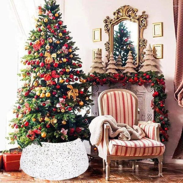 Décorations de Noël Assemblage rapide Jupe arbre alternative Sequins Accessoires décoratifs de vacances pour Merry