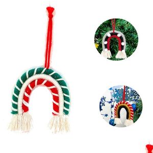 Kerstdecoraties regenboogboom ornamenten huizendecoratie pluche kwast hanger mode accessoires 4 kleuren drop levering tuin dheuu