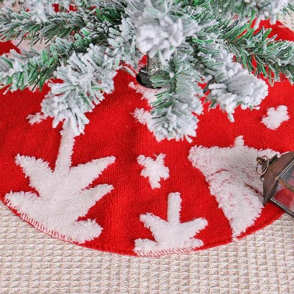 Décorations de noël, jupe d'arbre rouge, tapis, décoration de fête de joyeuses fêtes