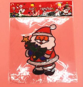Kerstdecoraties Verwijderen Jelly Sticker Kan verwijderd worden Gemakkelijk Slaapkamer Wandruit Kerstmanta Claus Muursticker Kerst Krans CS007