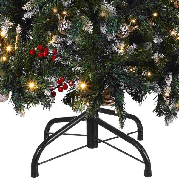 Las decoraciones navideñas representan los soportes resistentes del soporte de la base del árbol para el tenedor del metal de la caza