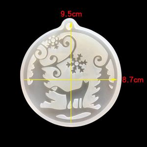 Décorations de Noël Résine Bijoux Flocon De Neige Forme Faire Moule Pendentif Silicone Dropx Pour DIY Collier Porte-clés Cristal Époxy