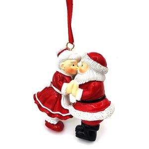 Kerstdecoraties hars kussen Santa Mrs Claus Kerst ornament Xmas Tree Bauble Hanging 221123