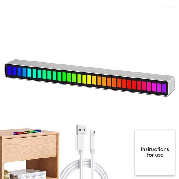 Décorations de Noël Rhythm Light Bar Wireless LED Music Lightbar Creative DJ coloré s'allume avec 8 modes pour la salle de voiture