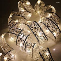 Kerstdecoraties lintbogen dubbele laag fee -lichten snaren met LED -boom ornamenten Jaar huisdecoratie voor kerstfeestje