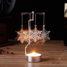 Décorations de noël bougeoir rotatif joyeux décoration pour la maison Navidad Noel ornements cadeau de noël année 2023 220914