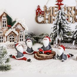 Kerstdecoraties Santa Claus Decoratie ornamenten familie woonkamer decoratief hars bureaublad hanger cadeau