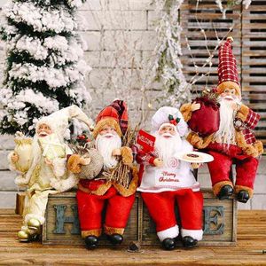 Kerstdecoraties Santa Claus Doll Merry For Home 2022 Ornamenten Xmas Navidad Geschenken Gelukkig Nieuwjaar 2023 T220922