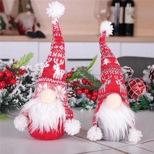 Décorations de Noël Père Noël Poupées Sans Jambes Sans Visage Grome Ornements Navidad Année Cadeaux De Noël Décor À La Maison