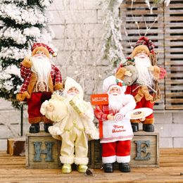 Decorações de Natal Papai Noel Estatueta 12 Polegada Boneca Ornamento Decoração Festa Decoração de Mesa de Jantar de Inverno