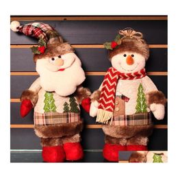 Kerstdecoraties Santa Claus Snowman Dolls Navidad Figurine voor thuisjaar Enfeites de Natal Merry Drop Delivery Garden Feestelijke OTW3O