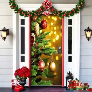 Kerst decoraties Santa Claus Snowman Banner Merry Decoratie Home Geschenkdeur Navigatie Gelukkig Nieuwjaar 2024 231013
