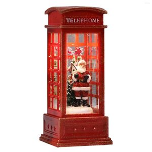 Adornos navideños Papá Noel/muñeco de nieve/árbol de Navidad cabina telefónica luces LED regalo para niños regalos de año en casa