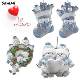 Décorations de Noël Chaussettes de Père Noël Kawaii Bonhomme de neige suspendus Ornements Décor Navidad Décoration de la maison Natal Noel Cadeau 230907