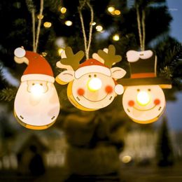 Décorations de Noël Père Noël en bois brillant pendentif porte tenture murale joyeux conseil pour la maison # y1342f