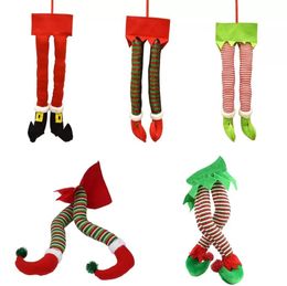 Christmas Decorations Santa Elf Legs Plush Stuffed Feet With Shoes Christmas Tree Decorative Ornament Christmas Decoration Home Ornaments