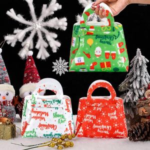 Kerstdecoraties Santa Sack Kinderen Xmas Geschenken Candy Stocking Bag Exquisite Claus Gedrukt viltdoek