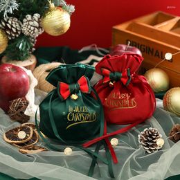 Decoraciones navideñas, sacos de Papá Noel, bolsa de regalo de tela, árbol con mango de manzana de caramelo para el hogar, regalos de Navidad 2023