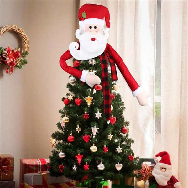 Décorations de Noël Santa Tree Top Star Ornement de vacances festif pour la maison et le bureau