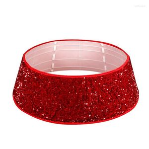 Décorations de Noël SEWS-Collier d'arbre de Noël 77 cm Glitter Sequin Ring Jupe Décoration en feuille de plastique