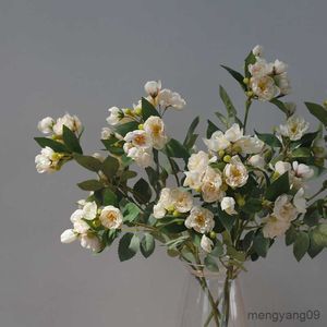 Kerstversiering kleine thee rose zijde kunstbloemen voor thuis tafeldecoratie winkelcentrum trouwfoto rekwisieten R230922