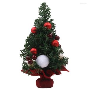 Kerstdecoraties Kleine boom met lichten 30x20cm nep voor tabletop seizoensgebonden decoratieve ballen