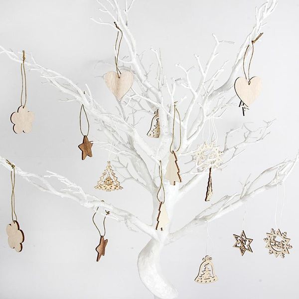 Décorations De Noël Petits Copeaux De Bois Ornements Enfants Jouets Pour Arbre Pendentifs Suspendus Décoration De Noël Maison Fête Année NoelChristmas