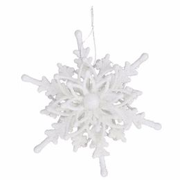 Decorazioni natalizie Ciondolo fiocco di neve Bianco ghiaccio Decorazione in plastica 3D Regalo di nozze per feste 231121