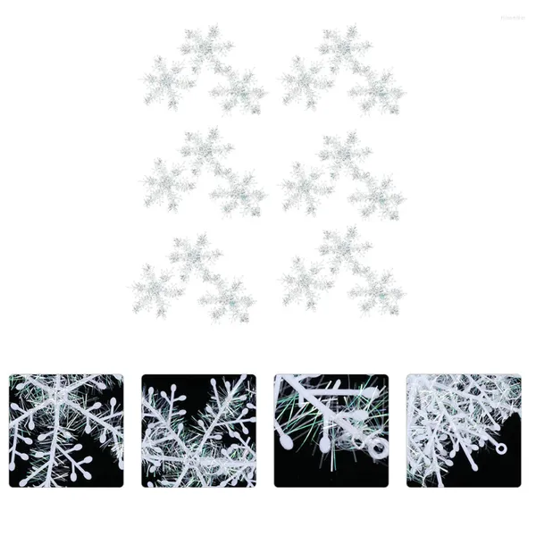 Décorations de Noël flocon de neige flocons de neige suspendus décoration hiver pays des merveilles guirlande ornement noël vacances arbre embellissement